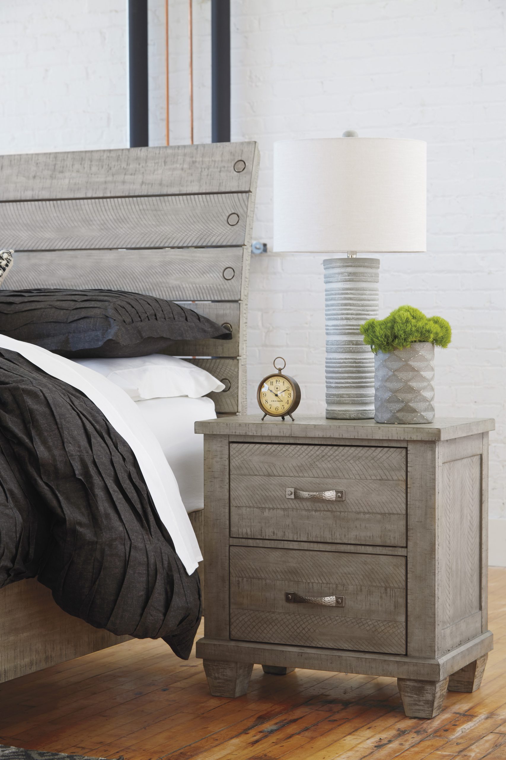 NAYDELL TWO DRAWER NIGHT STAND