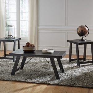 NOORBROOK OCC TABLE SET/3PCE Black/Pewter