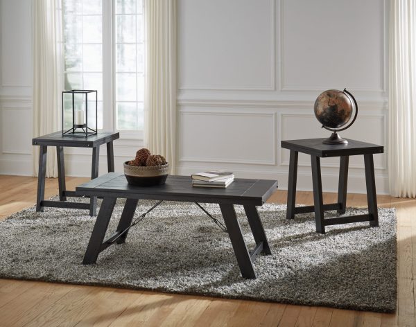 NOORBROOK OCC TABLE SET/3PCE Black/Pewter
