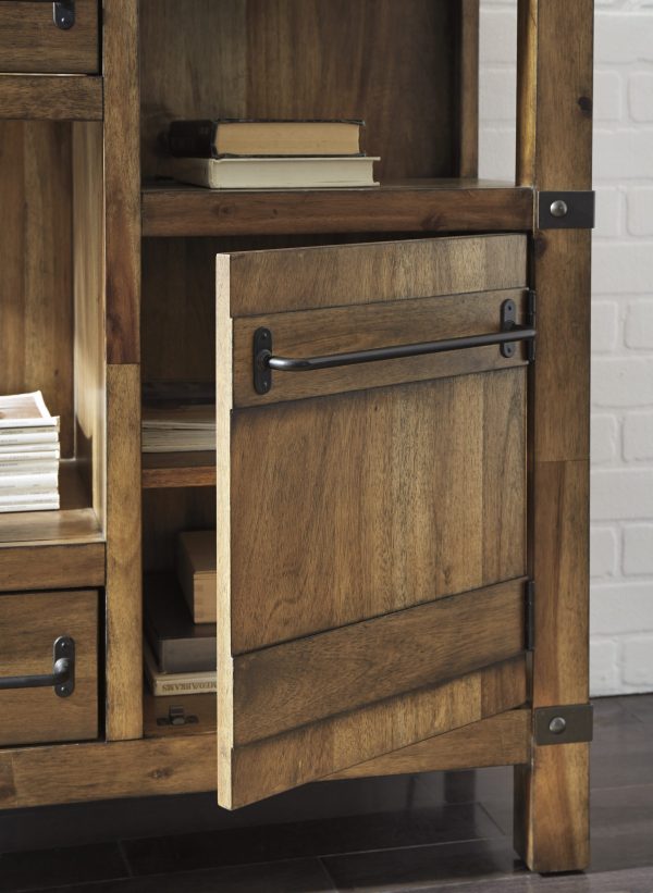 ROYBECK ACCENT CABINET L/Brown/Black - Image 3