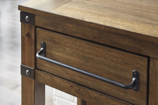 ROYBECK ACCENT CABINET L/Brown/Black - Image 4