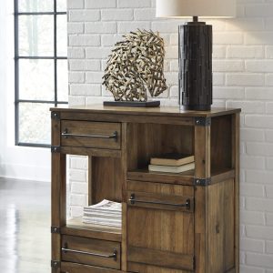 ROYBECK ACCENT CABINET L/Brown/Black