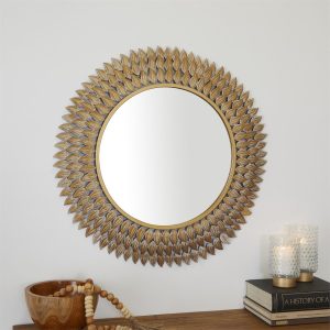 RND MTL WALL MIRROR 32"