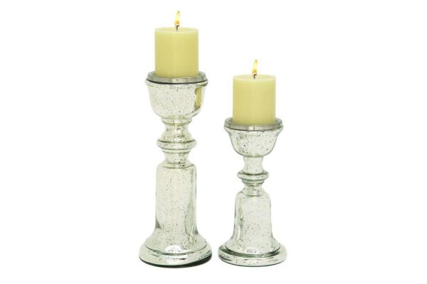 GLASS CANDLE HOLDER SET/2 9"X12" - Image 4