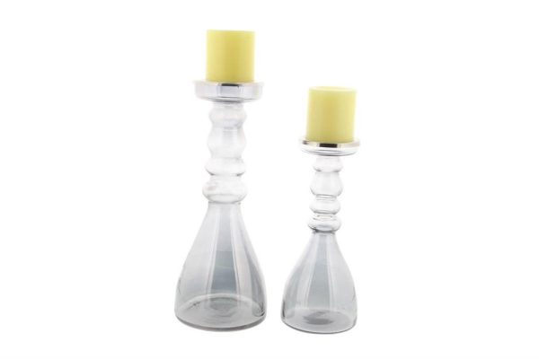 GLASS CANDLE HOLDER SET/2 11"X14" - Image 6