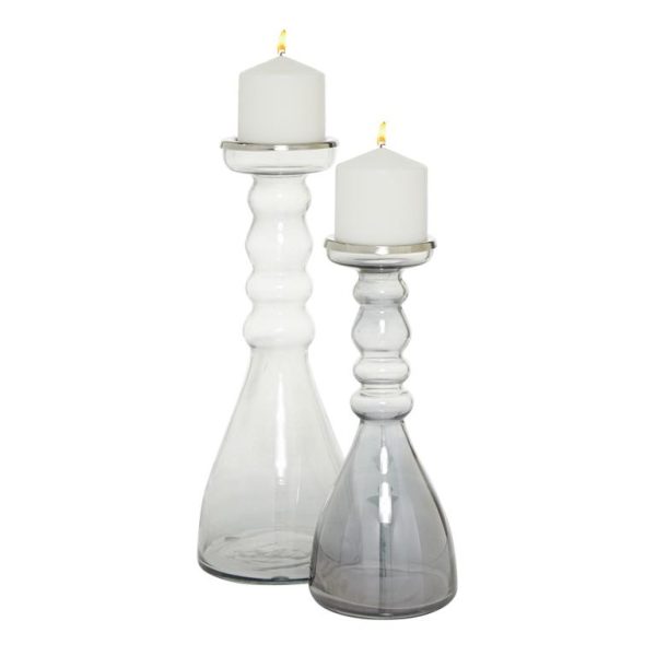 GLASS CANDLE HOLDER SET/2 11"X14" - Image 3