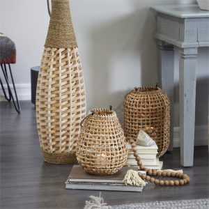 MTL PAPER WEAVED LANTERN 10"X12"