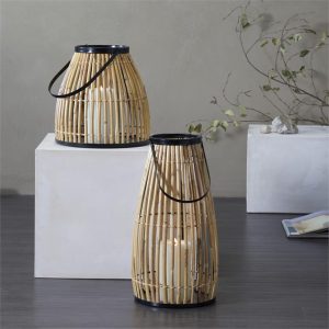 MTL SILVERGRASS LANTERN 20"H