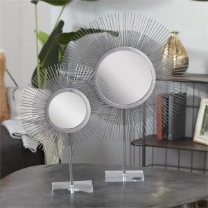 MTL MIRROR ACRLD DECOR SET/2
