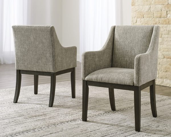 BURKHAUS UPH DINING ARM CHAIR