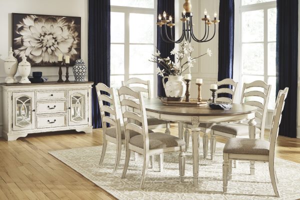 Realyn 7-Piece Oval Extendable Dining Set