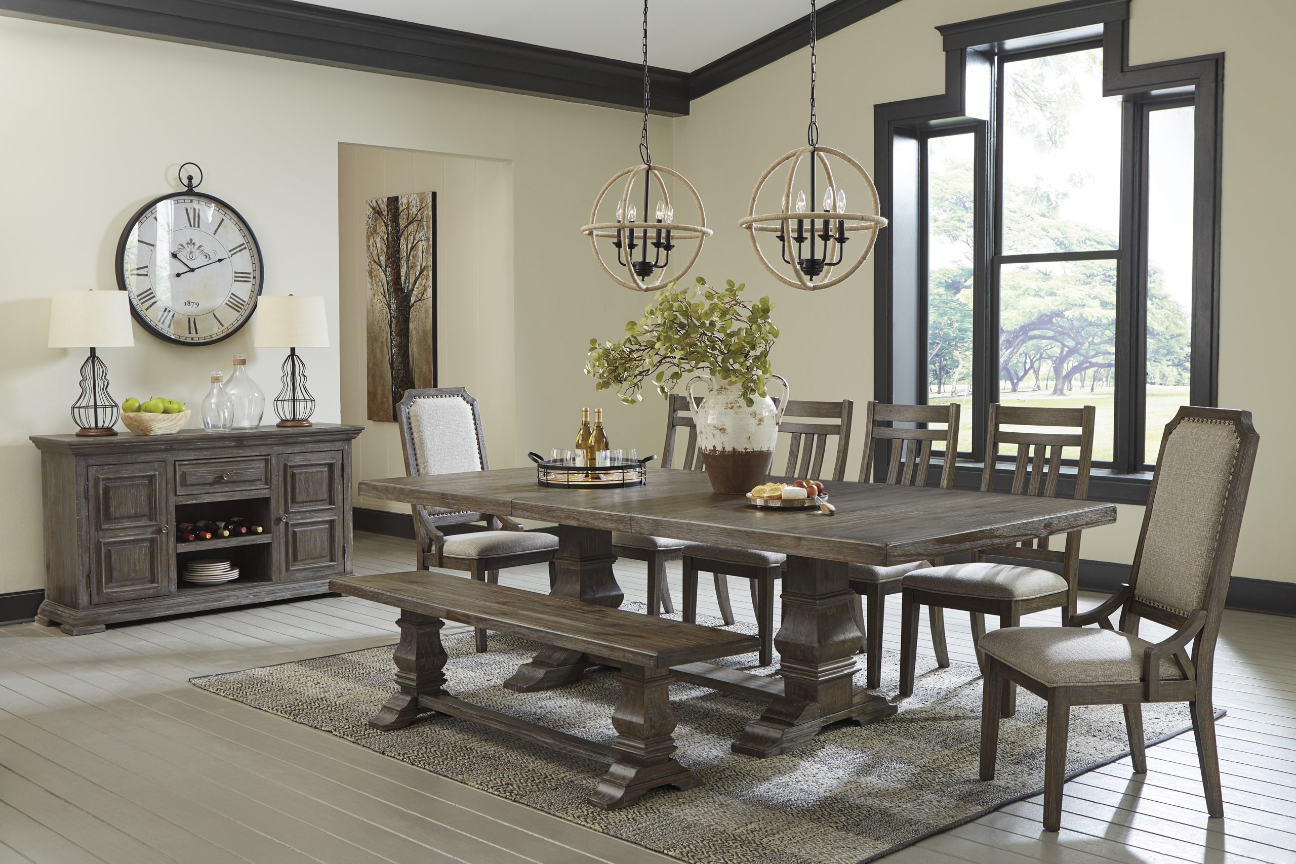 Ashley Furniture Wyndahl 7Piece Extendable Dining Set