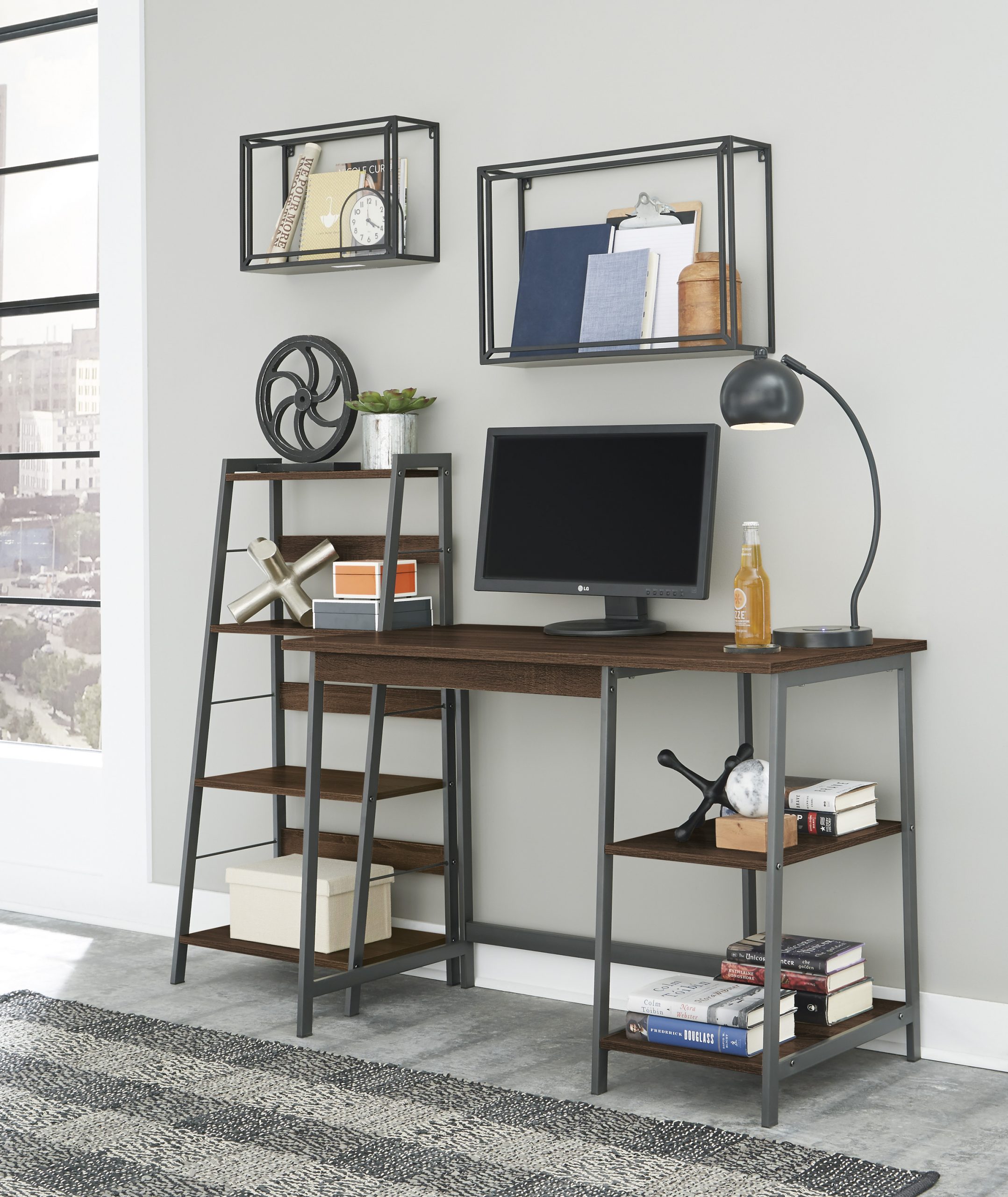 Horatio dark brown home on sale office desk
