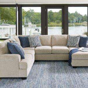Enola 4-Piece Corner Lounge Set with Armless Loveseat (RAF Chaise)