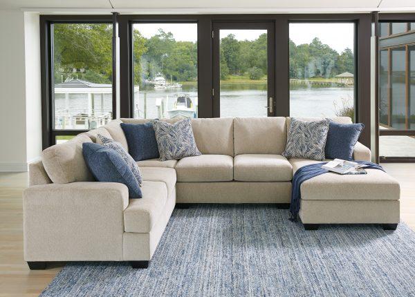 Enola 4-Piece Corner Lounge Set with Armless Loveseat (RAF Chaise)