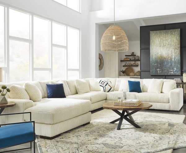 Lindyn 6-Piece Corner Lounge Set Ivory