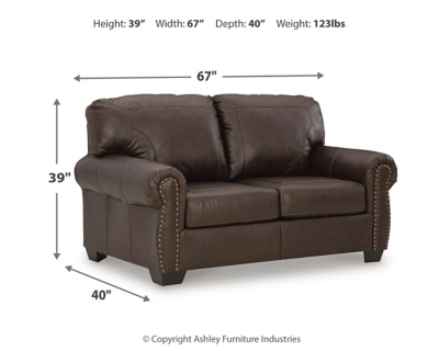 COLLETON LOVESEAT Dark Brown - Image 6