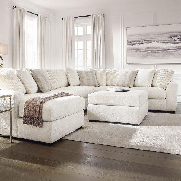 Chessington 4-Piece Corner Lounge Set with Armless Sofa (LAF Chaise) - Image 3