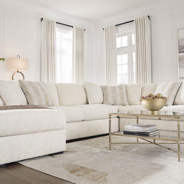 Chessington 4-Piece Corner Lounge Set with Armless Sofa (LAF Chaise) - Image 7