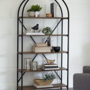 GALTBURY BOOKCASE Brown/Black