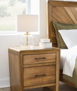 TAKSTON TWO DRW NIGHT STAND L/Brown