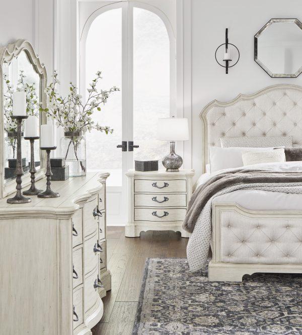 Arlendyne King Upholstered Panel Bed - Image 9