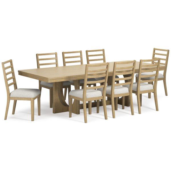 RENCOTT RECT DINING EXT TABLE L/Brown - Image 4