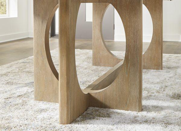 RENCOTT RECT DINING EXT TABLE L/Brown - Image 7