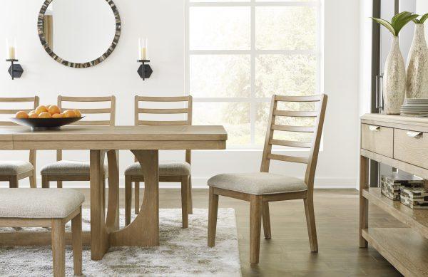 RENCOTT RECT DINING EXT TABLE L/Brown - Image 6