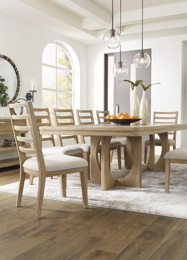 RENCOTT RECT DINING EXT TABLE L/Brown - Image 5