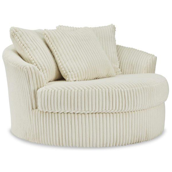 LINDYN OVER/S SWIVEL ACCENT CHAIR Ivory - Image 2