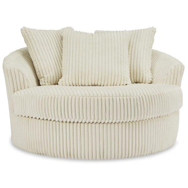 LINDYN OVER/S SWIVEL ACCENT CHAIR Ivory - Image 3