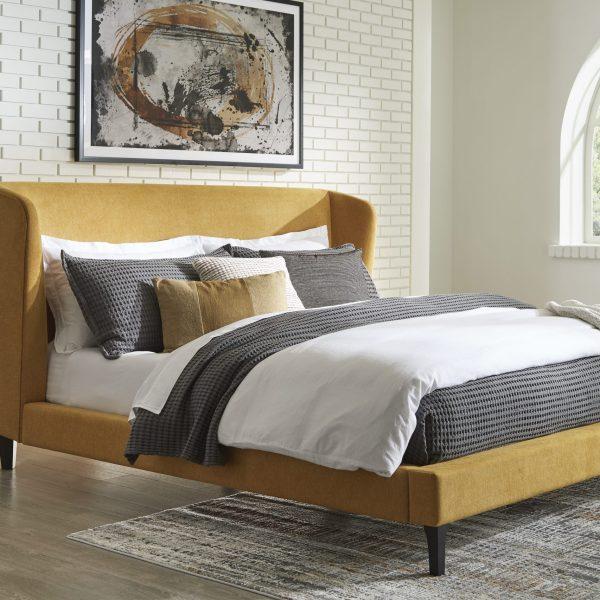 MALOKEN QUEEN UPH BED W/SLATS