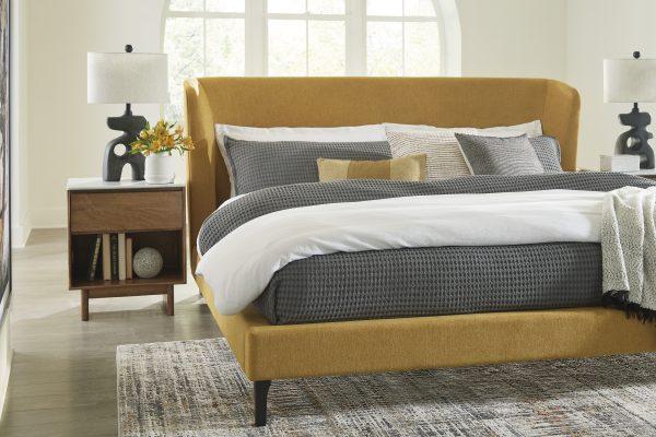 MALOKEN QUEEN UPH BED W/SLATS - Image 4