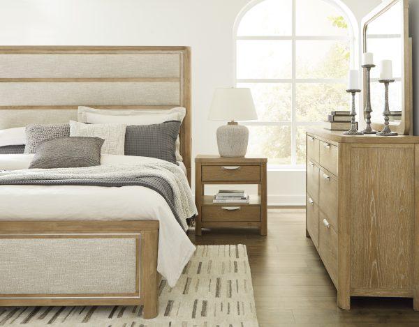 Rencott King Upholstered Panel Bed - Image 5