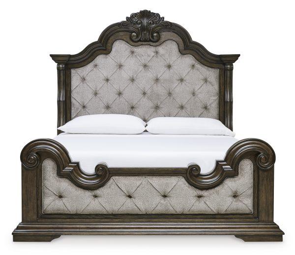 Maylee Queen Upholstered Panel Bed - Image 4