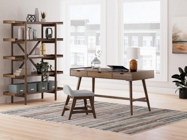 LYNCOTT OFFICE DESK Grey/Brown - Image 7