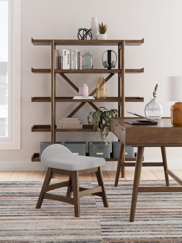 LYNCOTT OFFICE DESK Grey/Brown - Image 8