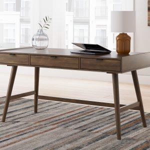 LYNCOTT OFFICE DESK Grey/Brown