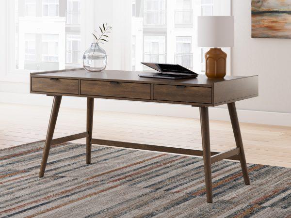 LYNCOTT OFFICE DESK Grey/Brown
