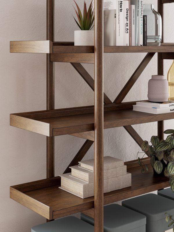LYNCOTT BOOKCASE Grey/Brown - Image 3