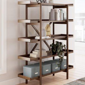 LYNCOTT BOOKCASE Grey/Brown