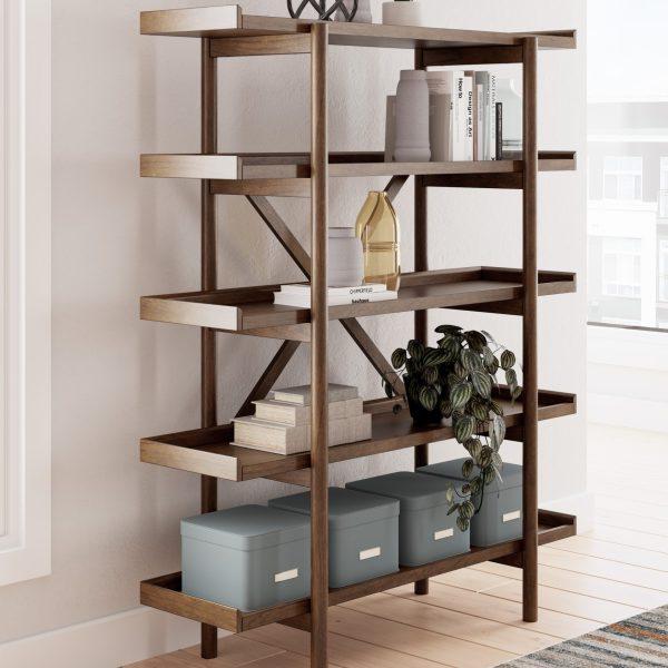 LYNCOTT BOOKCASE Grey/Brown