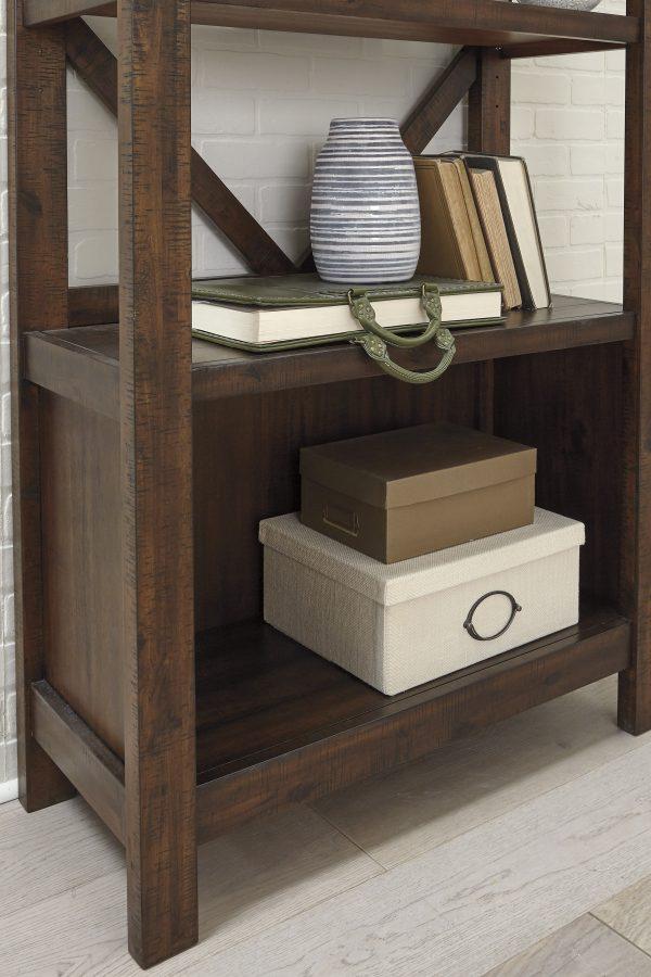 BALDRIDGE LRGE BOOKCASE Rustic/Brown - Image 4