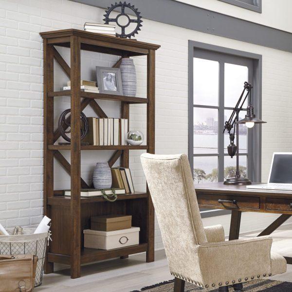 BALDRIDGE LRGE BOOKCASE Rustic/Brown
