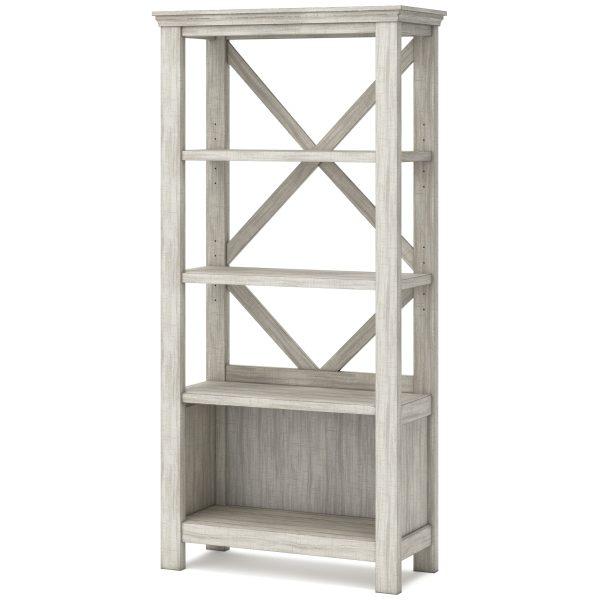 CARYNHURST LRG BOOKCASE Whitewash - Image 8