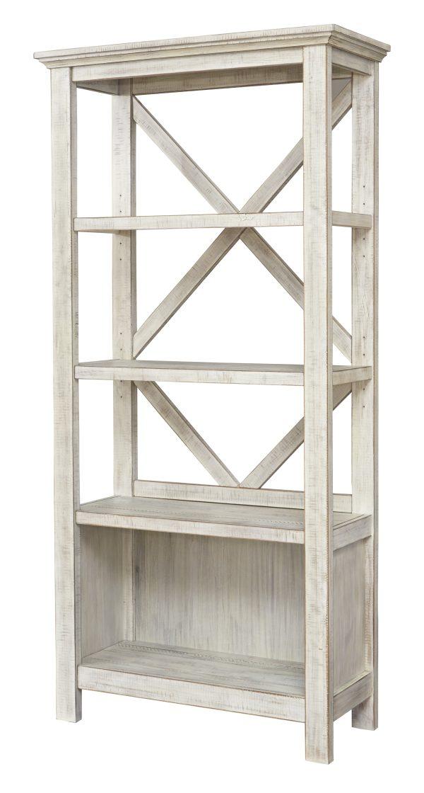CARYNHURST LRG BOOKCASE Whitewash - Image 3