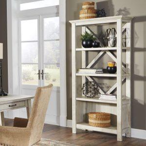 CARYNHURST LRG BOOKCASE Whitewash