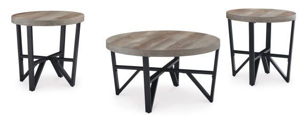 DEANLEE OCC TABLE SET/3PCE Grey Brown/Black - Image 6