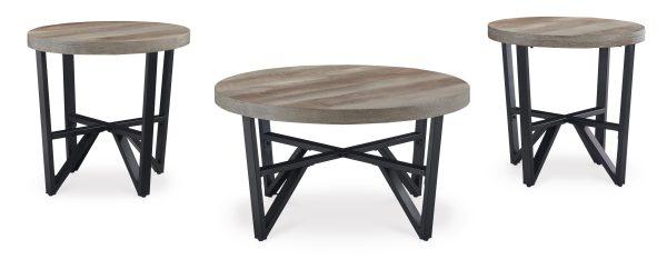 DEANLEE OCC TABLE SET/3PCE Grey Brown/Black - Image 3